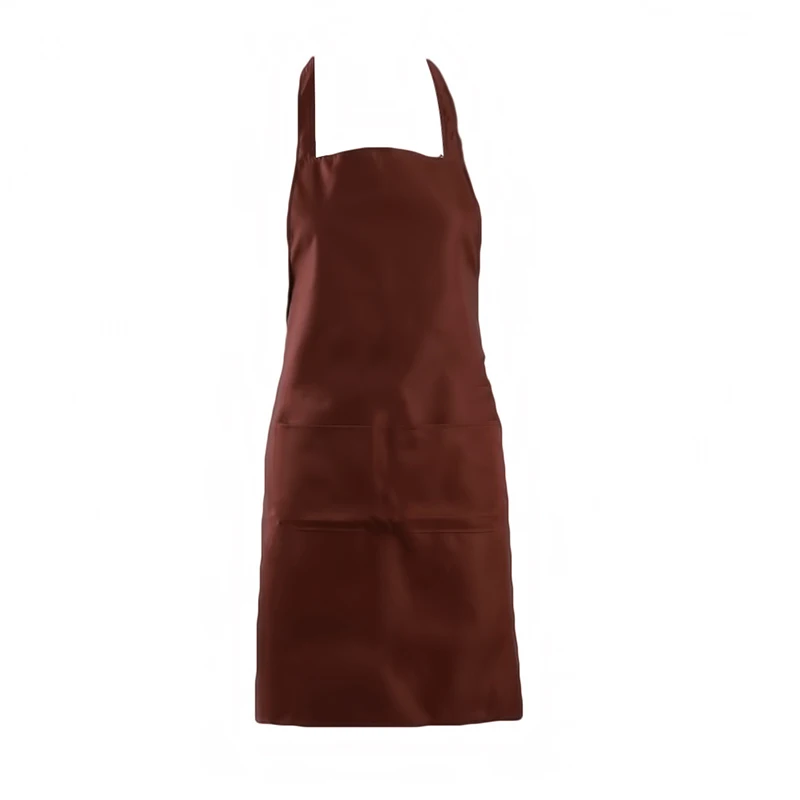 coffee Кухонные фартуки для приготовления пищи из хлопка и полиэстера, Кухонные фартуки для женщин, фартуки для официанта, кафе, магазина, фартуки для барбекю, парикмахеров - Цвет: coffee