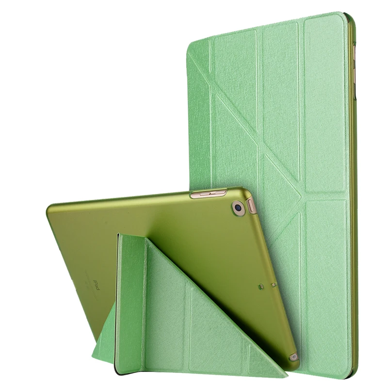 Тонкий деформированный кожаный чехол с шелковым узором для нового iPad 9 7 дюйма 2017