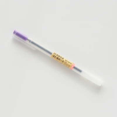 purple 1 шт., 0,5 мм, простая стильная гелевая ручка, креативная цветная ручка для моделирования, гладкая нейтральная ручка Kawii, школьные принадлежности, студенческие канцелярские принадлежности - Цвет: purple