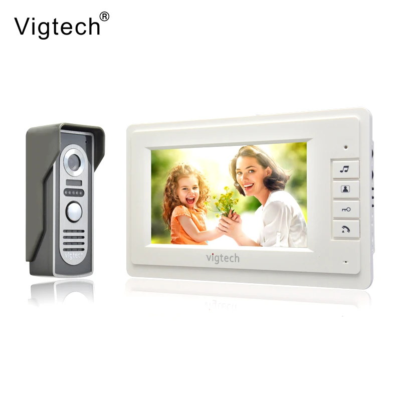 Vigtech 7 inch LCD Color Video door phone Intercom System Weatherproof Night Vision Camera Home Security FREE SHIPPING