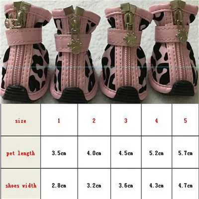 pink OnnPnnQ/зимняя водонепроницаемая обувь для кошек и собак; нескользящие зимние сапоги из мягкой кожи для плюшевых Чихуахуа; обувь для маленьких и больших домашних животных; обувь для собак - Цвет: pink