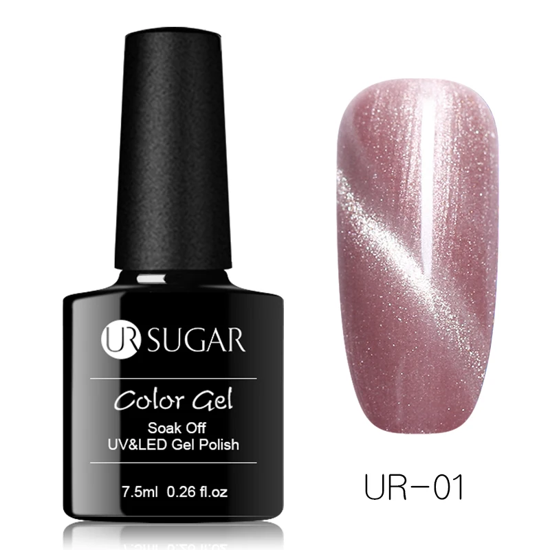 Ur Sugar 7,5 мл кошачий 3D Гель-лак для глаз розовое золото Магнитный Гель-лак Полупостоянный замачиваемый УФ-Гель-лак для ногтей гель-арт для ногтей - Цвет: UR-01