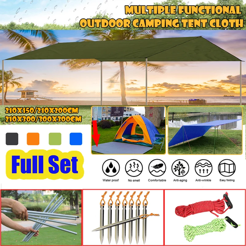 Waterproof Rectangle Awning Sun shading net Sun Shade Sail Outdoor Sun Shelter Picnic Camping Mat Pad Beach Tent Tarp