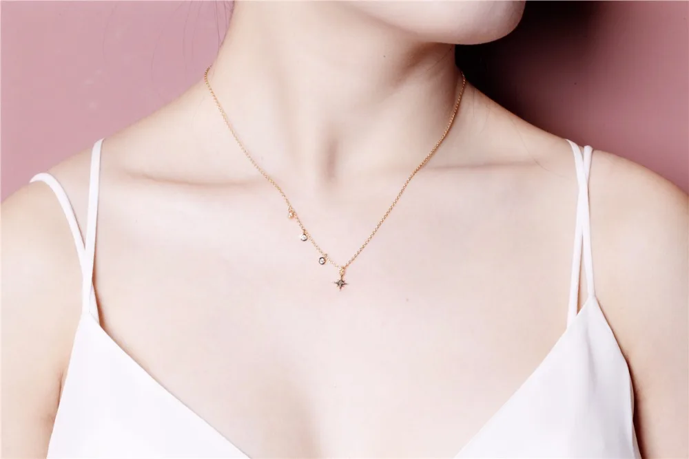 Бутик amorita silver925 с цвет золотистый ожерелье астеризм