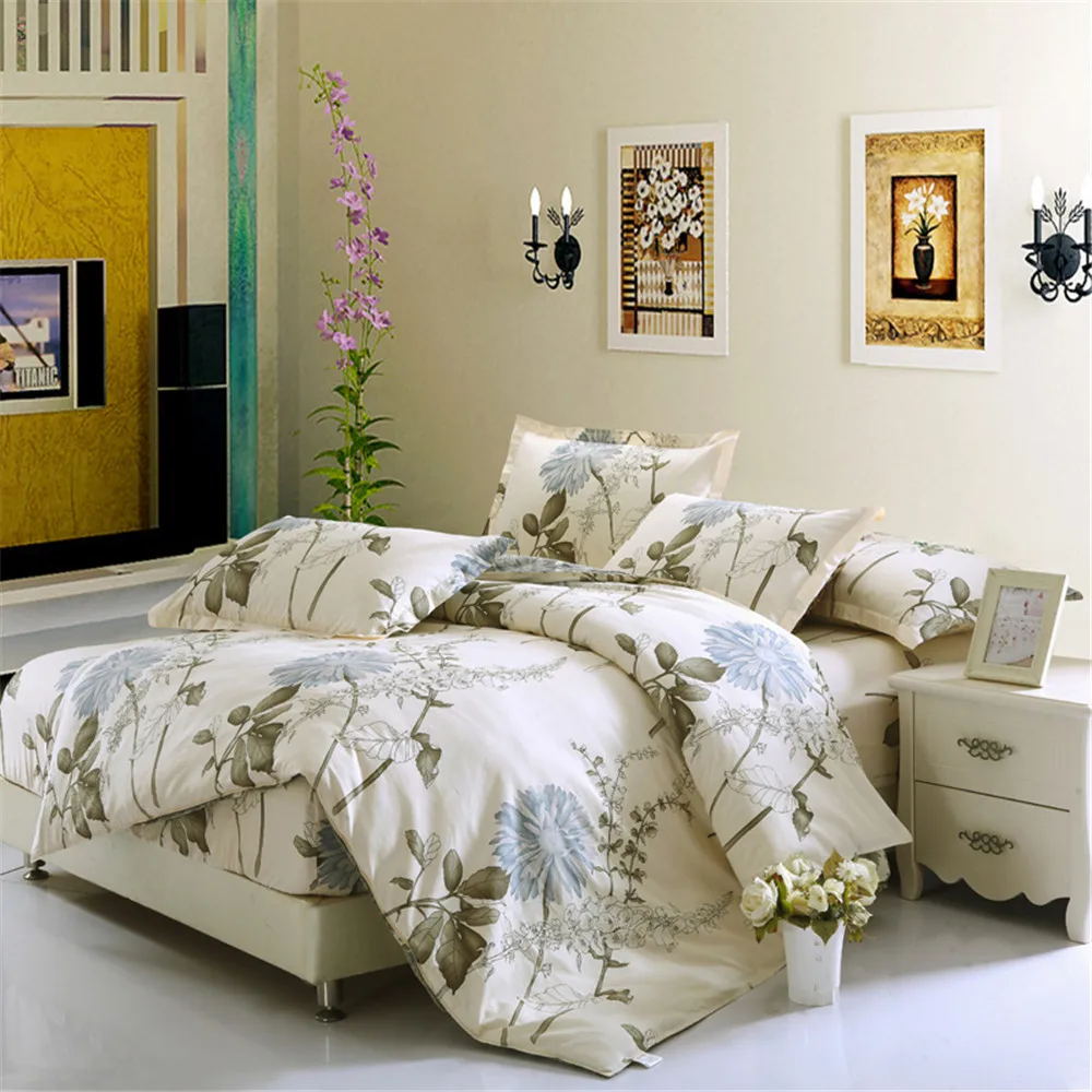 Роскошный весенний Комплект постельного белья для спальной кровати взрослых