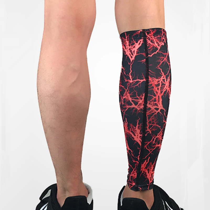 С принтом 2 шт. для мужчин и женщин компрессионные щитки голени основа