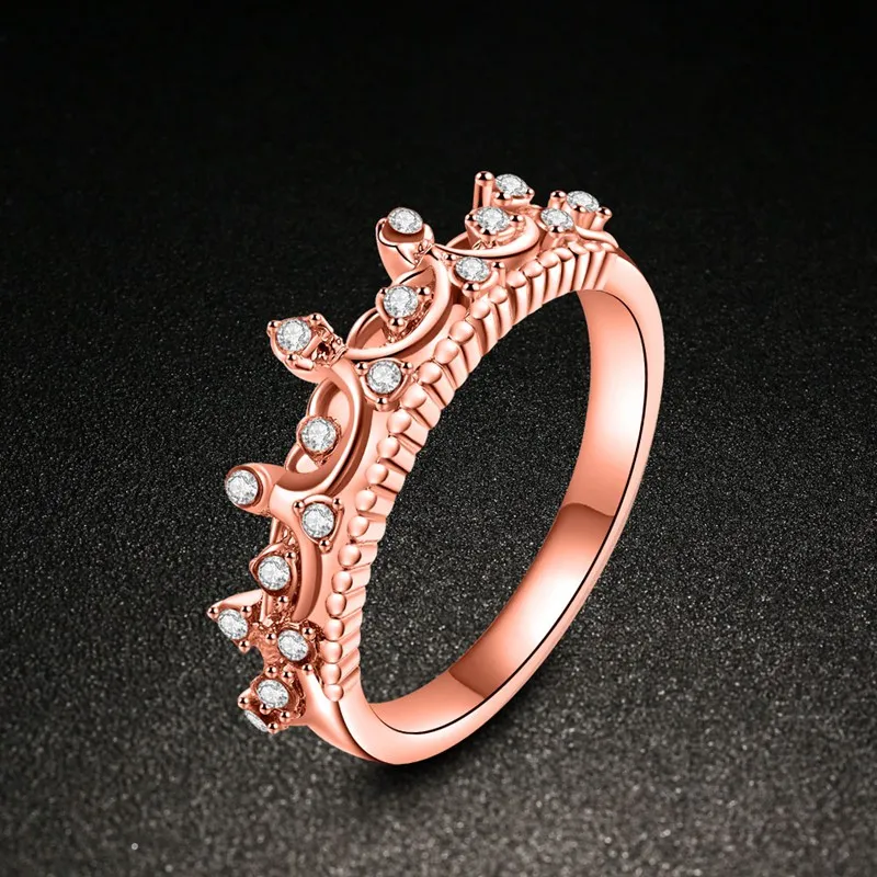 Роскошные дизайнерские женские кольца с короной кубический цирконий высокое