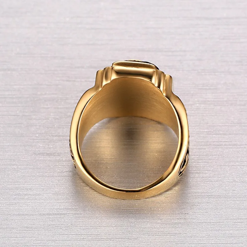 Кольца для мужчин модные кольца из нержавеющей стали старшеклассников с красным