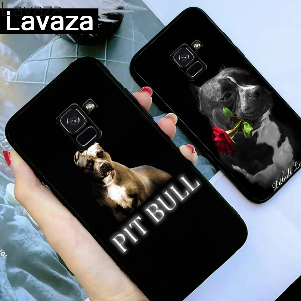Lavaza мини бульдог Питбулей силиконовый чехол для samsung A3 A5 A6 плюс A7 A8 A9 A10 A30 A40 A50 A70 J6 A10S A30S A50S
