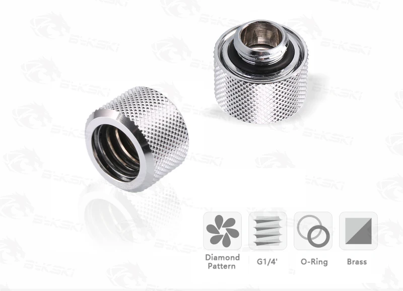 BYKSKI OD14mm фитинг для жесткой трубки ручной Компрессионный фитинг G1/4 ''Компьютерные аксессуары фитинг использовать для акриловой трубки B-HTJ-L14