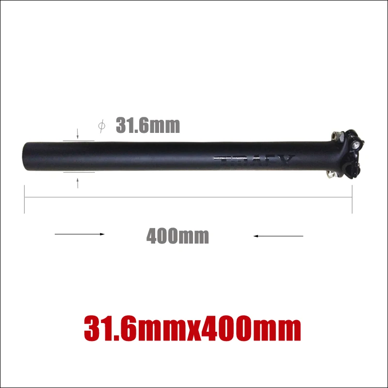 31.6x400mm TMAEX углеродного волокна велосипед подседельный MTB/дорожный велосипед Подседельный штырь 27,2/30,8/31,6*400 мм матовый setpost - Цвет: 31.6x400mm