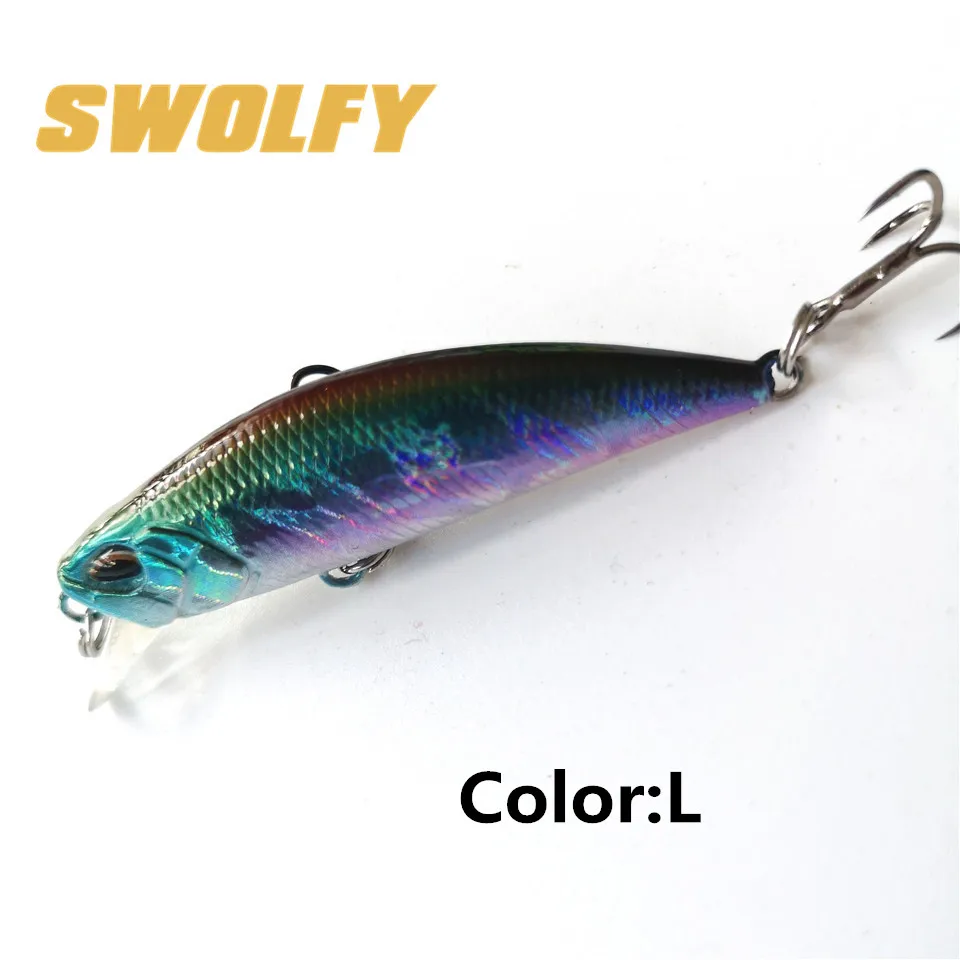 Swolfy 5 шт. 50 мм/5g опускается на дно жесткая Приманка Minnow приманки для ловли рыбы