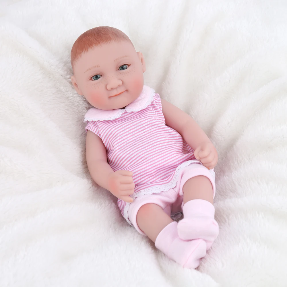 NPKDOLL Mini Reborn Baby Doll 10 дюймов 25 см реалистичные куклы мягкие полностью виниловые