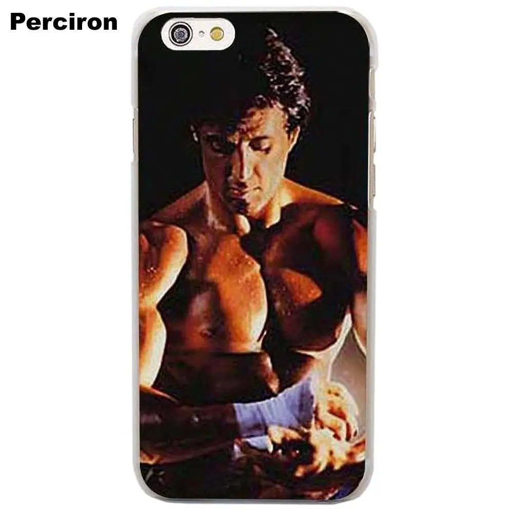 Perciron Rocky Balboa боксерский рисунок дизайн для Apple iPhone X 4 4S 5 5C SE 6 6S 7 8 Plus LG G3 G4 G5 G6 K4 K7 K8 K10