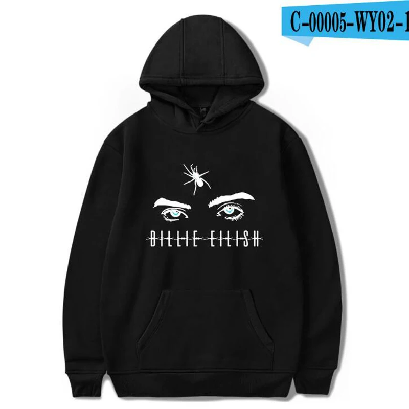 Billie Eilish с принтом женские толстовки и кофты Moletom Feminino Harajuku Хип Хоп Забавный куртка капюшоном мужской спортивный костюм