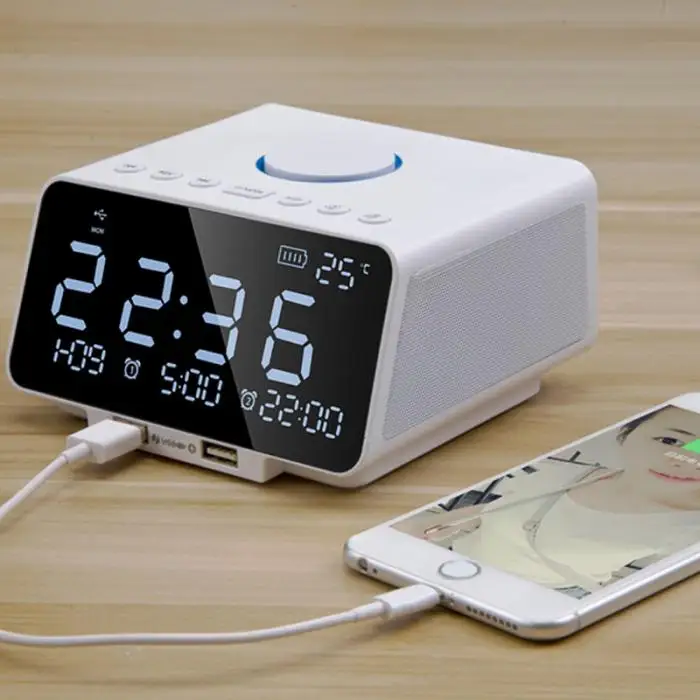 K9 Bluetooth беспроводной динамик стерео сабвуфер для iPhone PC Поддержка AUX TF FM громкой связи Temp будильник с 5," светодиодный экран