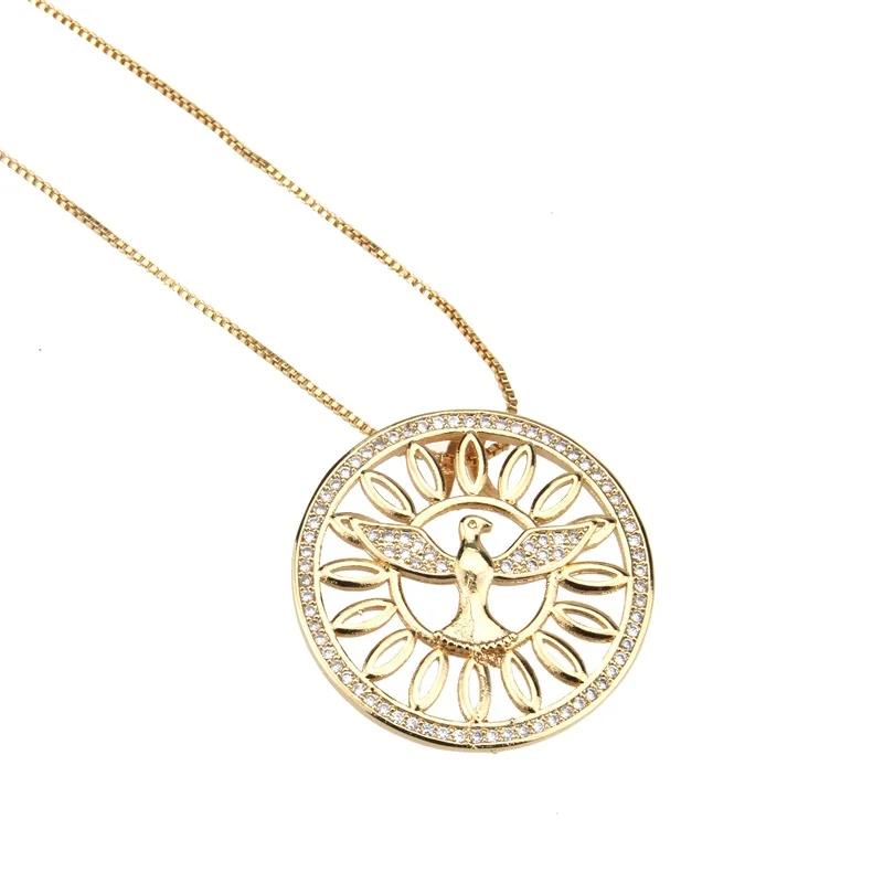 SUNSLL горячая Распродажа золотой круглый полый кулон в виде птицы ручной работы AAA