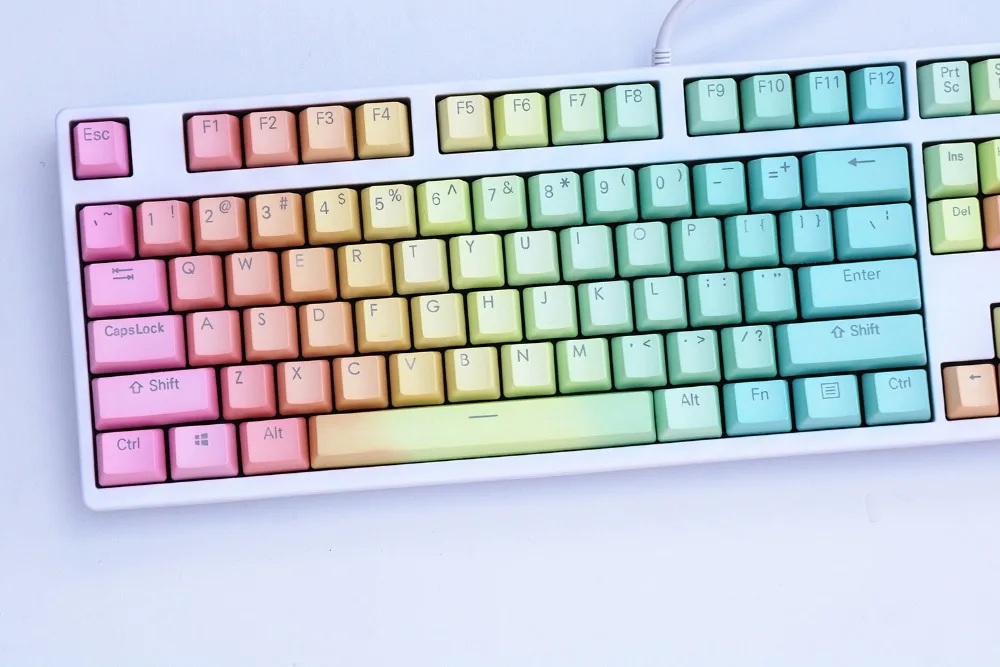 Двухсторонний Радужный OEM профиль PBT keycap 108 клавиш cherry MX Переключатель подсветка механическая клавиатура keycaps только keycaps