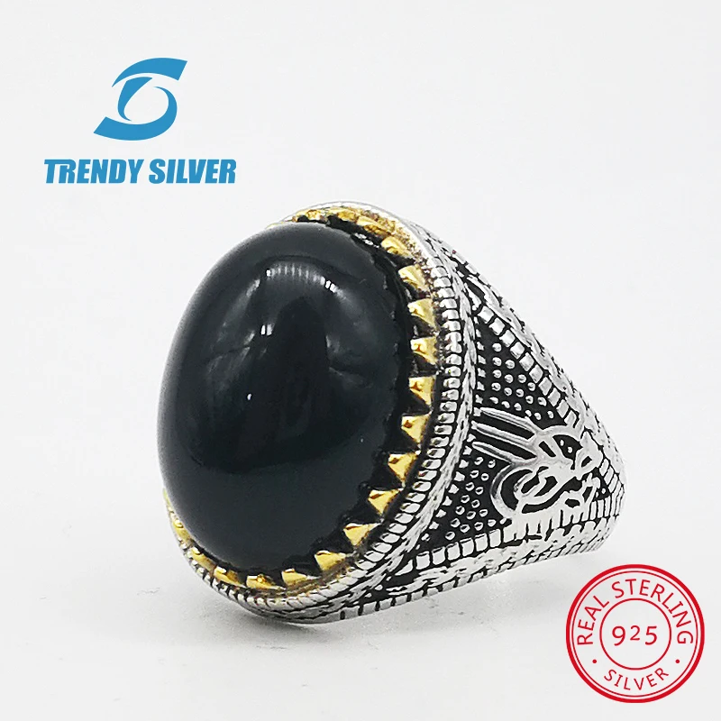 Ювелирные изделия из серебра 925 пробы мужские кольца аксессуары бирюзовый