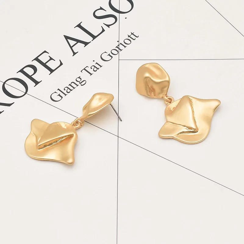 Carvejewl metal wind earrings simple unique abstract Captain cap pendant drop dangle fashion Hiphop wholesale jewelry | Украшения и