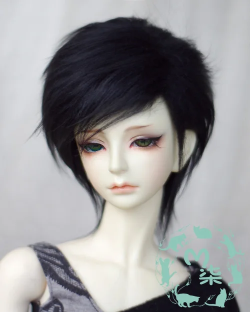 Черного цвета на меху парик BJD кукла дядя 1/3 1/4 1/6 16-17 см 18-19 20-21 22-23 HH44 | Игрушки и