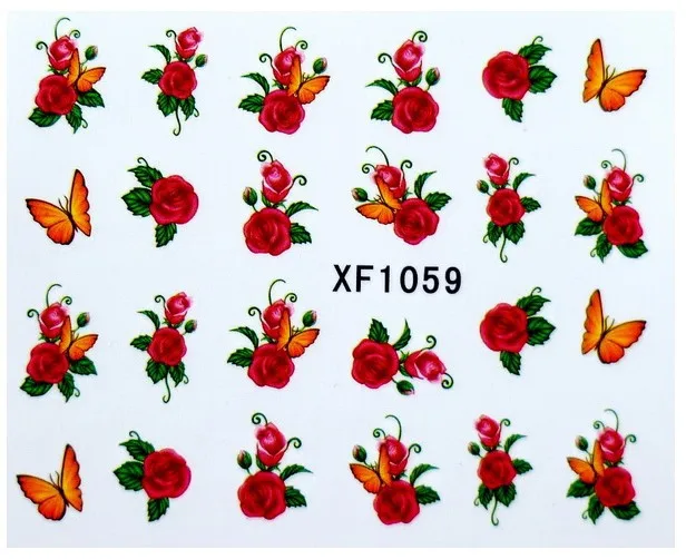 Переводные наклейки YZWLE для ногтевого дизайна 60 листов|stickers for nails|nail art water transferart |