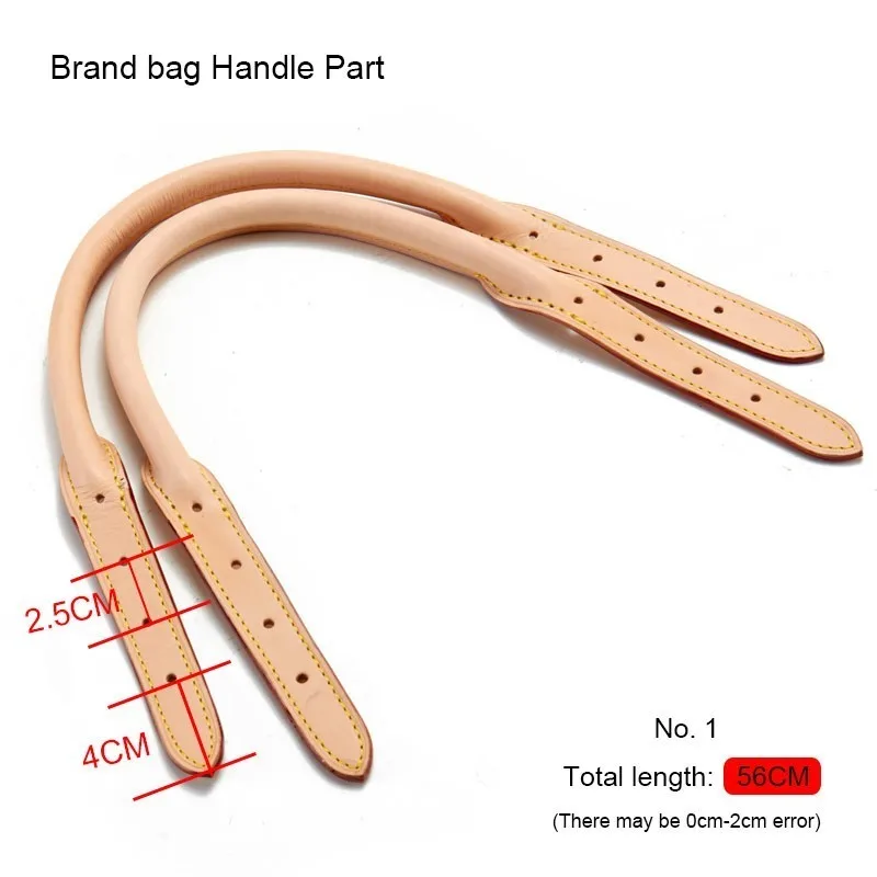 4 holes 56CM 1 Pair Брендовые аксессуары для сумок Длина 56 см-66 см сумка из натуральной кожи Замена ручного изготовления Высокое качество аксессуары для сумок - Цвет: 4 holes 56CM 1 Pair