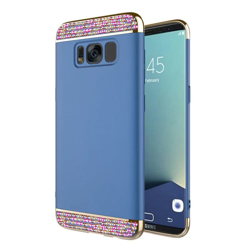 Цветной Кристальный чехол для Samsung Galaxy S9 S8 J4 J6 Plus J8 A3 2016 A5 2017 A7 2018 противоударный
