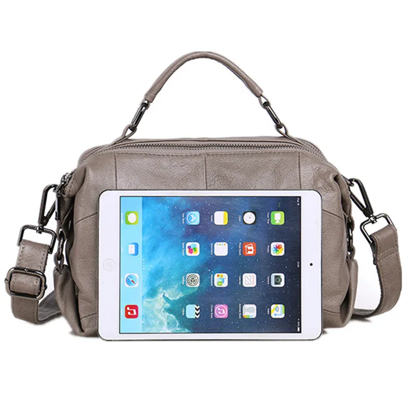 Pyaterochka Женская Повседневная сумка из натуральной кожи красного цвета полосатые