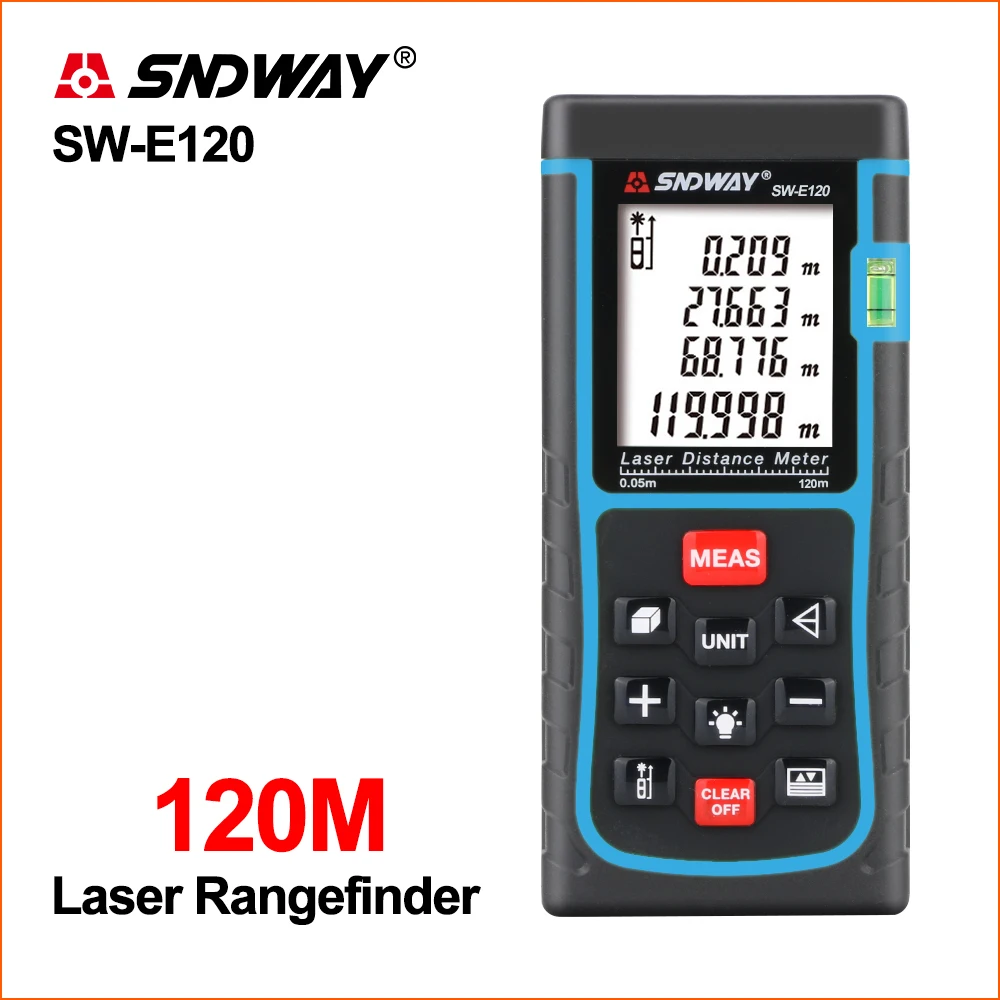 

Лазер SNDWAY дальномер Цифровой охотничий дальномер Мини Ручной SW-E120 120 м лазерный дальномер