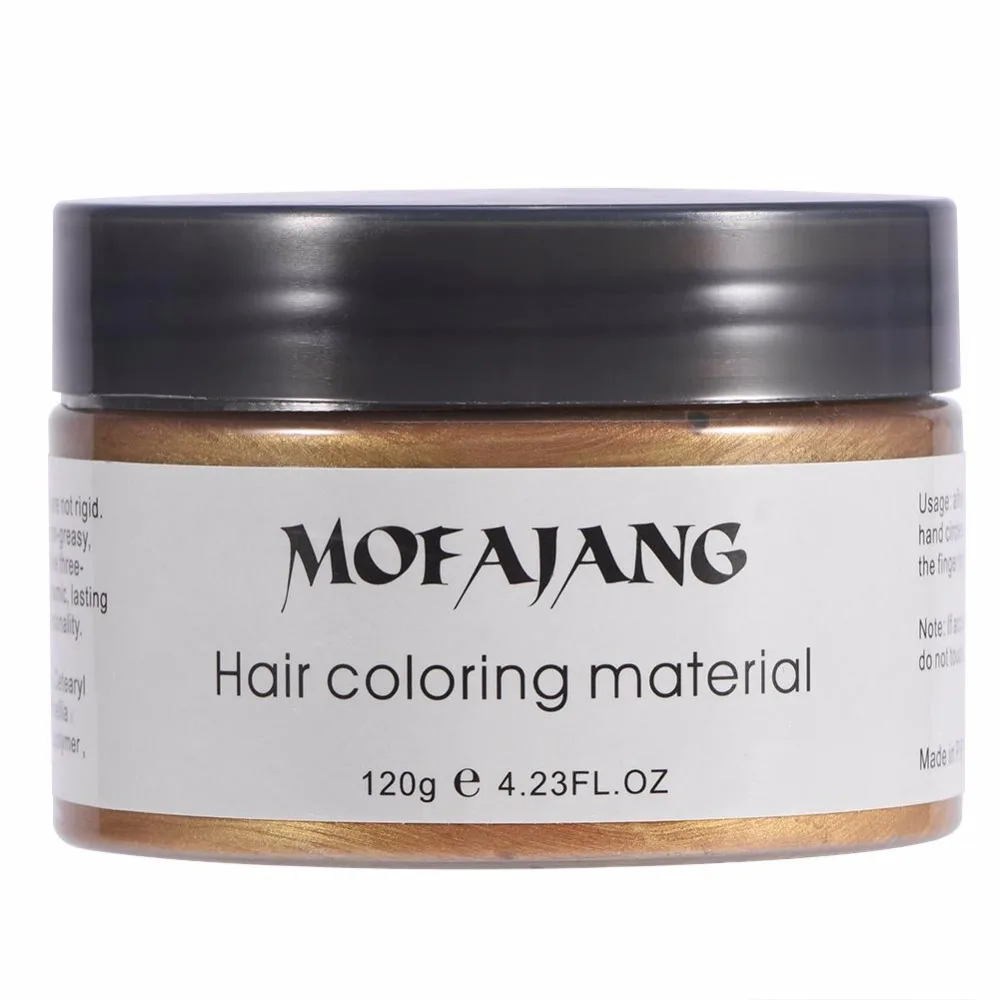 MOFAJANG 120 г, красящий воск для волос, серебристо-пепельно-серый, сильная фиксация, временная краска для волос, гель, грязевая, легко моющаяся краска для волос, стильный воск