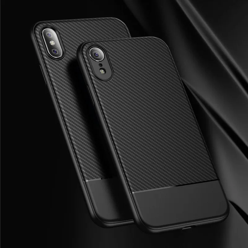 Чехол из углеродного волокна для iphone XS MAX XR iphone 7 5S 5 se 8plus Мягкий чехол для iphone 8 7 plus 6s 6 s plus X 10 11 pro чехол s