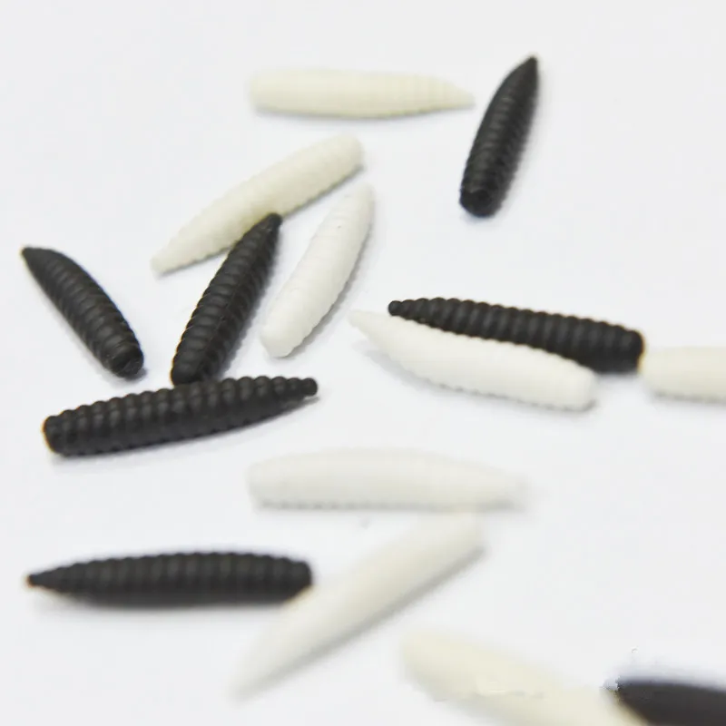 

20pcs Props Practical Joke Insect Bug Toy Maggot Vegetable Worm Gags & Practical Jokes Toy Tricky Toys White Black