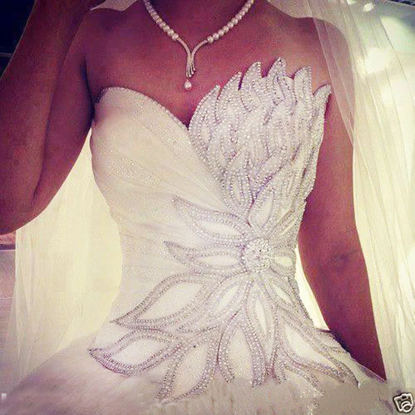 

Vestido de Noiva Princess Wedding Dresses 2021 casamento Rhinestones Crystal Strapless Wedding Gowns Bride Dress Trouwjurk
