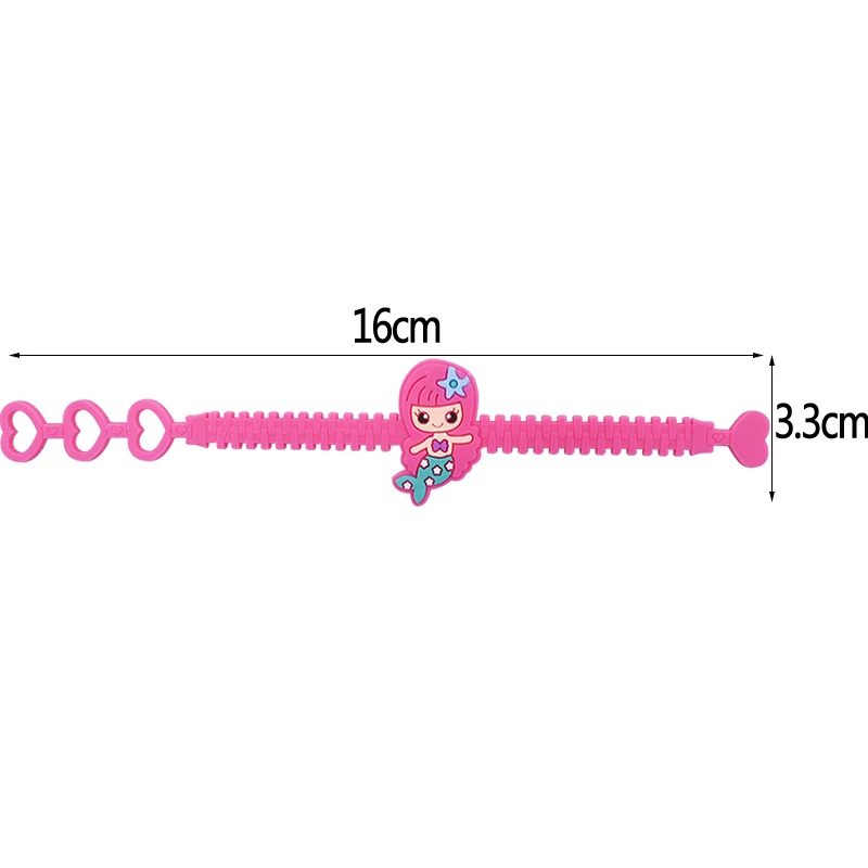 6 шт./компл. Женский мягкий браслет на запястье мультяшный для путешествий