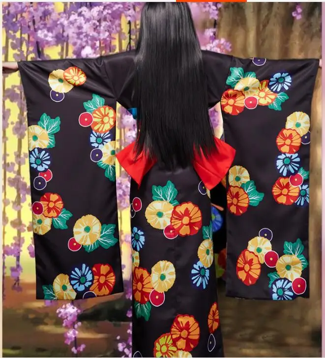Традиционное японское кимоно горячая распродажа рукав кимоно косплей Hell girl халат японский стиль