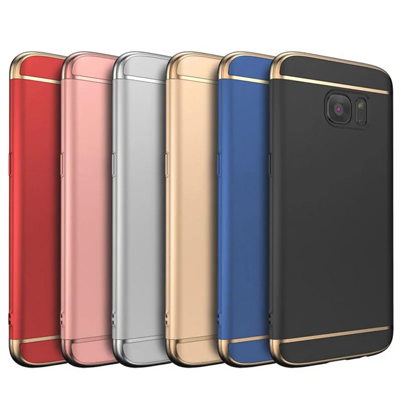 Для samsung Galaxy S6 Edge Plus чехол Роскошный кожаный задняя крышка 3 в 1 360 Степень защиты