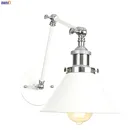 IWHD белая винтажная настенная лампа с длинным рукавом рядом со спальней, гостиной, Эдисона, лофт, промышленный стиль, ретро настенные светильники, светодиодные светильники