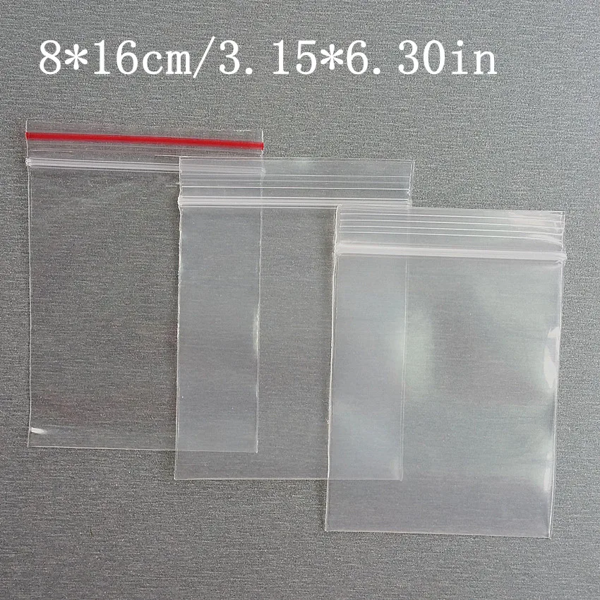 

2 Kinds Thick 8x16cm Self Sealing Zipper Ziplock Plastic Package Reclosable Clip Chain Grocery Packaging Packing Bags 1000pcs