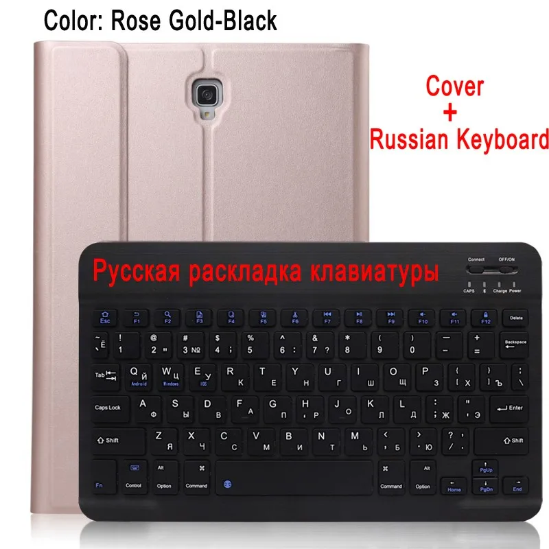 Чехол-клавиатура с Bluetooth на английском, испанском, русском, для samsung Galaxy Tab A 10,5,, SM-T590, SM-T595, T590, T595, чехол - Цвет: Russian Keyboard