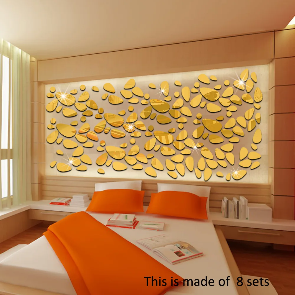 Высококачественные трехмерные зеркальные настенные наклейки Funlife 1301 для