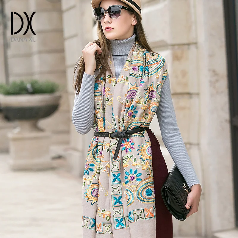 Новинка 2018 роскошный брендовый шарф из пашмины кашемировая шаль зимний женский