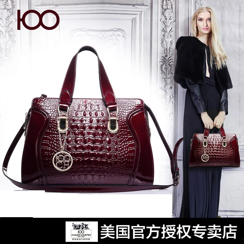 Мода крокодил сумка среднего возраста женская большая кожаная леди|female bag|bag