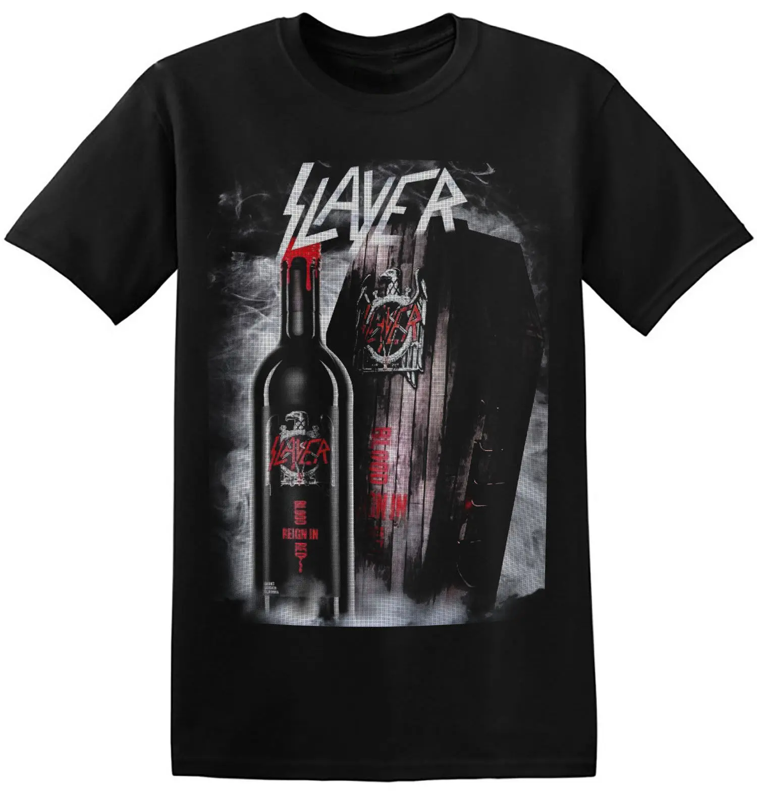 Футболка Slayer крутая черная с графическим принтом старые винтажные тяжелые