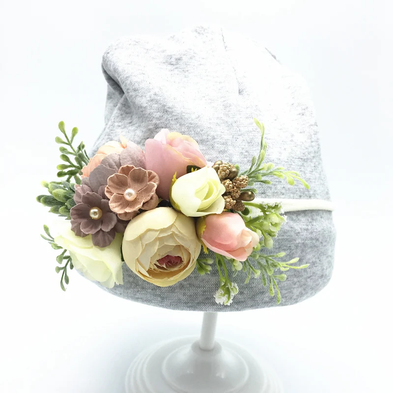 

Baby Hair Band Flower Crown Newborn Baby Elastic Headband Floral Headband Photography Hair Accessories Handmade Flower Wreath