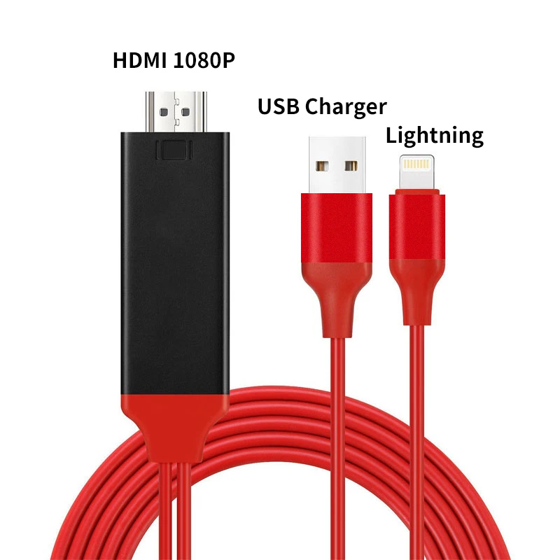2 шт. 1 8 м HDMI кабель Pin для HD ТВ цифровой MHL к 1080P адаптер iphone 7 plus 6 6S | Электроника