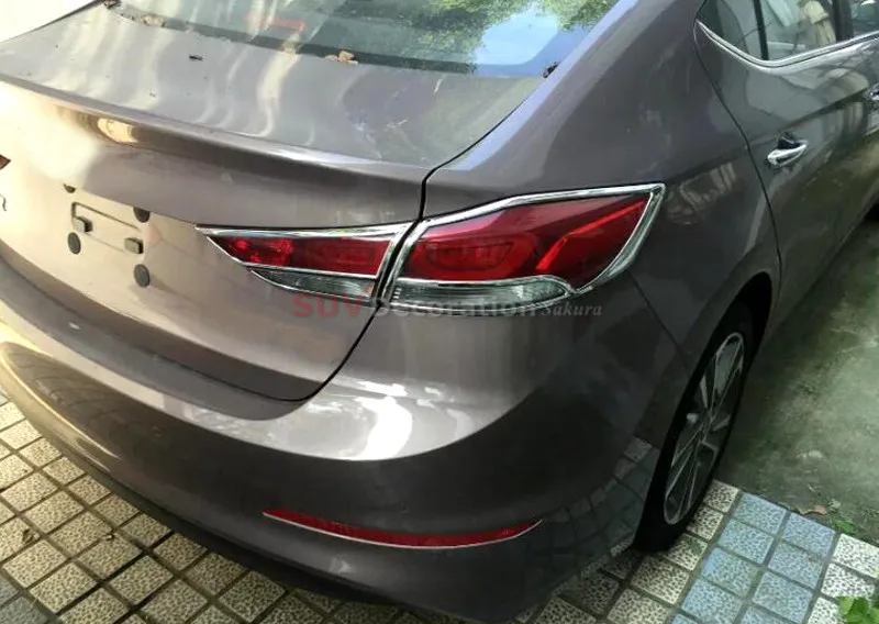 Новинка! Для 6 го поколения для hyundai Elantra Avante 2016 2017 ABS хромированный задний фонарь