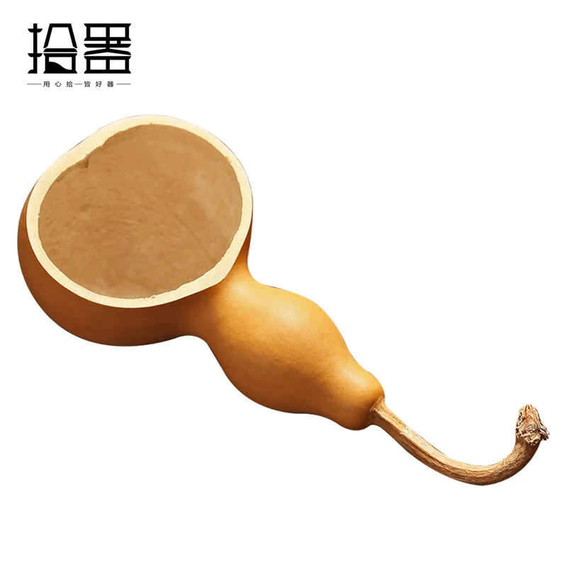 Креативные натуральные китайские ложки для чая Calabash совок маття чайный набор Kong