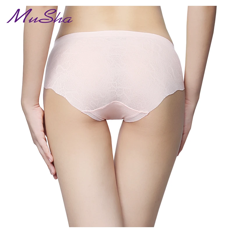 Hot sale! sexy lace panties cotton breathable seamless briefs Plus Size girl underwear |