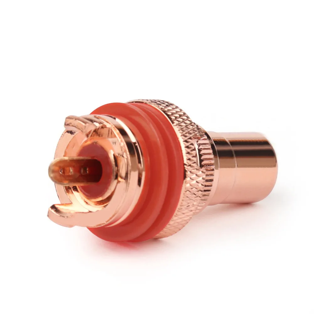 Разъем шасси Areyourshop медный с RCA разъемом 32 мм 1/4 шт белый красный|Соединители| |